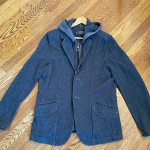 Casual zip up hooded blazer